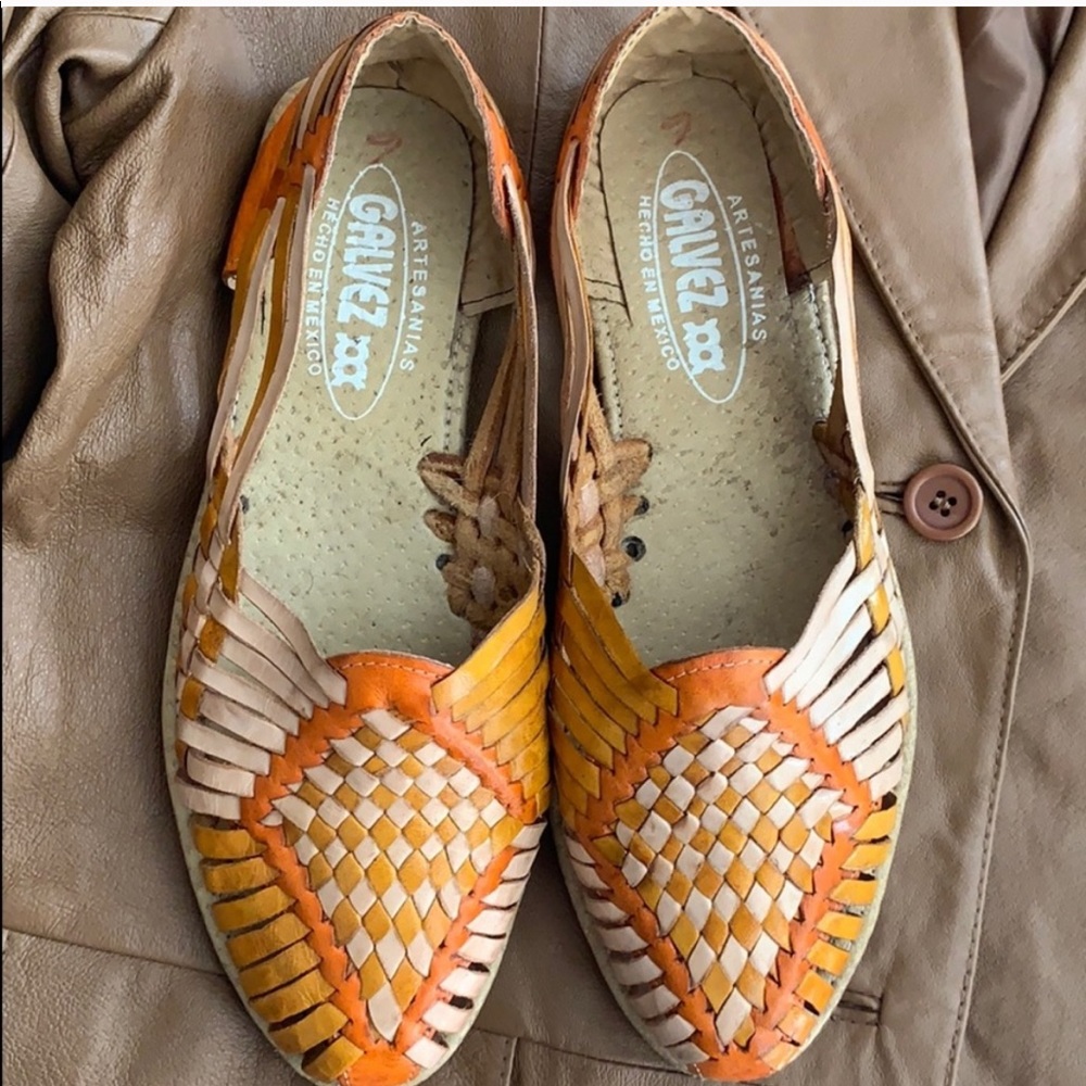 Mexican Huarache - Yellow Orange & pink